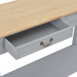 vidaXL Table console Gris 110x35x80 cm Bois