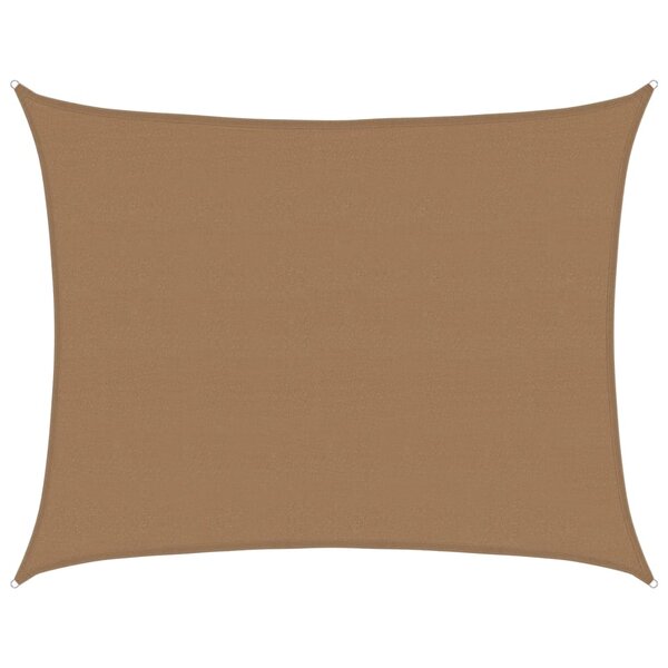 vidaXL Voile d'ombrage 160 g/m² Taupe 6x7 m PEHD