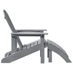 vidaXL Chaise Adirondack Gris clair 74 x 82 x 92cm Plastique