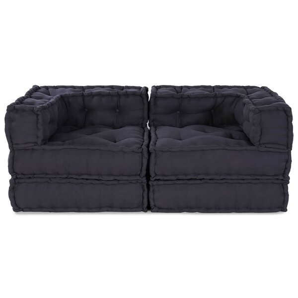 vidaXL Unité de canapé modulaire 2 Pièces Anthracite 140 x 70 x 56 cm