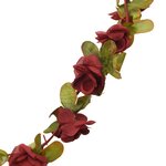 vidaXL Guirlandes de fleurs de Noël 6 Pièces rouge bordeaux 250 cm