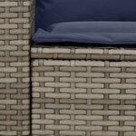 vidaXL Canapé de jardin avec coussins Gris Résine tressée