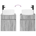 vidaXL Meuble de lavabo mural Sonoma gris 49 x 44 5 x 65 5 cm
