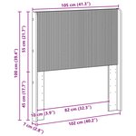 vidaXL Tête de lit Blanc Bois d'ingénierie