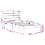 vidaXL Cadre de lit avec tête de lit sans matelas 90x190 cm