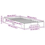 vidaXL Lit en pin massif 90x190 cm
