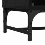 vidaXL Haut Armoire Chêne noir 35 x 37 x 117 cm Bois d'ingénierie