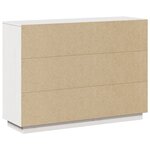 vidaXL Buffet Blanc 110 5x35x80 cm Bois massif de pin