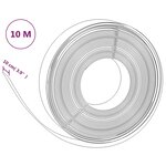 vidaXL Bordures de jardin 2 Pièces gris 10 m 10 cm polyéthylène