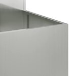 vidaXL Cache-pot de jardin Argent 80 x 80 x 60 cm Acier galvanisé