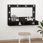 vidaXL Armoire à miroir avec LED noir 90x31 5x62 cm
