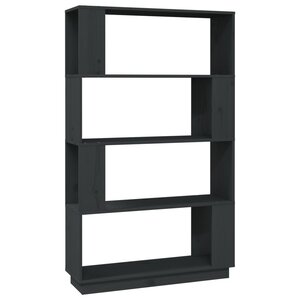 vidaXL Bibliothèque/Séparateur de pièce Gris 80x25x132 cm Pin massif