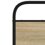 vidaXL Tête de lit chêne sonoma 120 cm acier et bois d'ingénierie