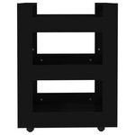 vidaXL Chariot de cuisine Noir 60x45x80 cm Bois d'ingénierie