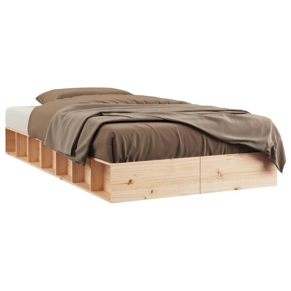 vidaXL Cadre de lit 100x200 cm Bois massif