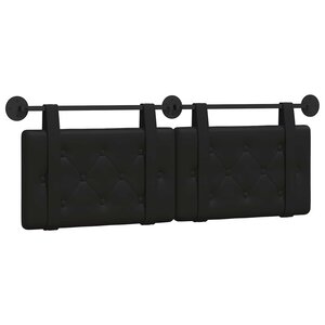 vidaXL Tête de lit suspendue Noir Simili cuir