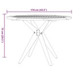 vidaXL Table de jardin ronde Ø85x75 cm bois d'acacia solide
