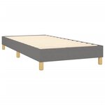 vidaXL Sommier à lattes de lit avec matelas Gris foncé 100x200cm Tissu