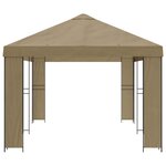 vidaXL Abri de jardin 6 x 3 m Beige Polyester et Acier 190 gsm