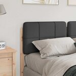 vidaXL Tête de lit capitonnée Brun et gris foncé 140 cm Pin massif
