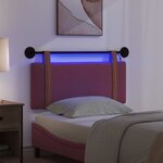 vidaXL Tête de lit suspendue Avec lumière LED Bordeaux PU antique