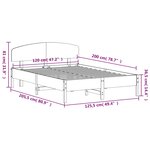 vidaXL Cadre de lit sans matelas cire marron 120x200cm bois pin massif