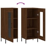 vidaXL Buffet Chêne marron 34 5x34x90 cm Bois d'ingénierie