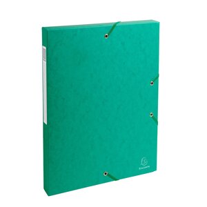 Boite De Classement Exabox Dos 25mm Carte Lustrée - A4 - Vert - X 8 - Exacompta