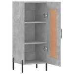 vidaXL Buffet Gris béton 34 5x34x90 cm Bois d'ingénierie