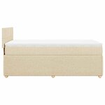 vidaXL Sommier à lattes de lit et matelas Crème 90x190 cm Tissu