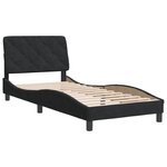 vidaXL Cadre de lit avec tête de lit Noir 90x200 cm Velours