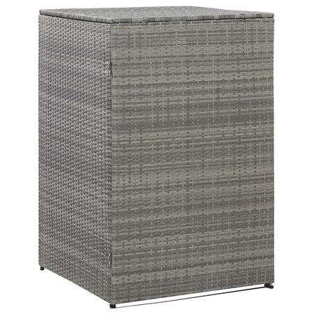 vidaXL Abri de poubelle simple Anthracite 76x78x120 cm Résine tressée