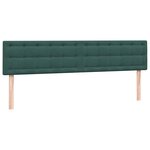 vidaXL Sommier à lattes de lit et matelas et LED vert foncé 180x220cm velours