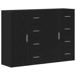 vidaXL Buffet 2 Pièces Chêne noir 60 x 31 x 84 cm Bois d'ingénierie