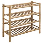 vidaXL Rack à chaussures 68 x 28 x 63 cm Bambou Naturel