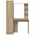 vidaXL Bureau avec rangement 2 Pièces Chêne Sonoma 78.5 x 37 x 154.5 cm