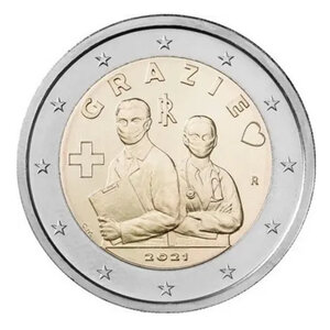 2 euros commémorative Italie 2021 - Professionnels de la Santé.