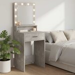 vidaXL Table de Toilette Gris béton 50 x 41 x 135 cm Bois d'ingénierie