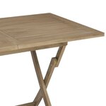vidaXL Table de jardin pliante gris 120x70x75 cm bois de teck solide