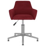 vidaXL Chaise pivotante de salle à manger Rouge bordeaux Velours