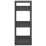 vidaXL Bibliothèque/Séparateur de pièce Gris 41x35x91 cm Pin solide