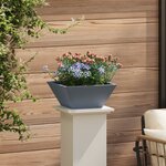 vidaXL Jardinière en plastique 5 Pièces Anthracite 35 x 35 x 15 cm Acier