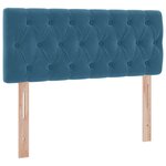 vidaXL Lit avec des lumières à LED Bleu foncé 120 x 200 cm Velours