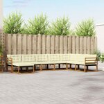 vidaXL Ensemble de canapés d'extérieur 8 Pièces Naturel et Crème