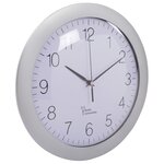 Perel horloge murale 30 cm blanc et argenté