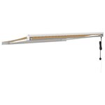 vidaXL Auvent rétractable jaune et blanc 3x2 5 m tissu et aluminium