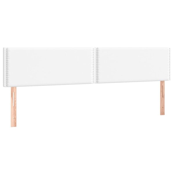 vidaXL Têtes de lit 2 Pièces Blanc 80x5x78/88 cm Similicuir