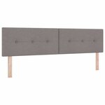 vidaXL Lit à ressorts avec matelas avec LED Taupe 180 x 200 cm tissu