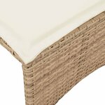 vidaXL Salon de jardin avec coussins 5 Pièces beige résine tressée
