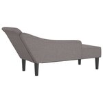 vidaXL Chaise longue avec coussins taupe tissu